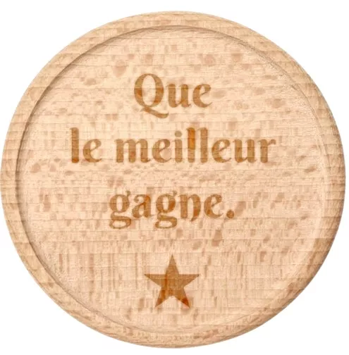Sous-verre en bois diamètre 9 cm