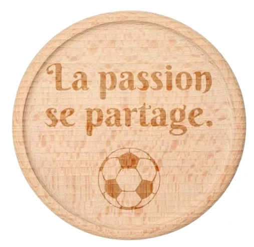 Sous-verre en bois diamètre 9 cm