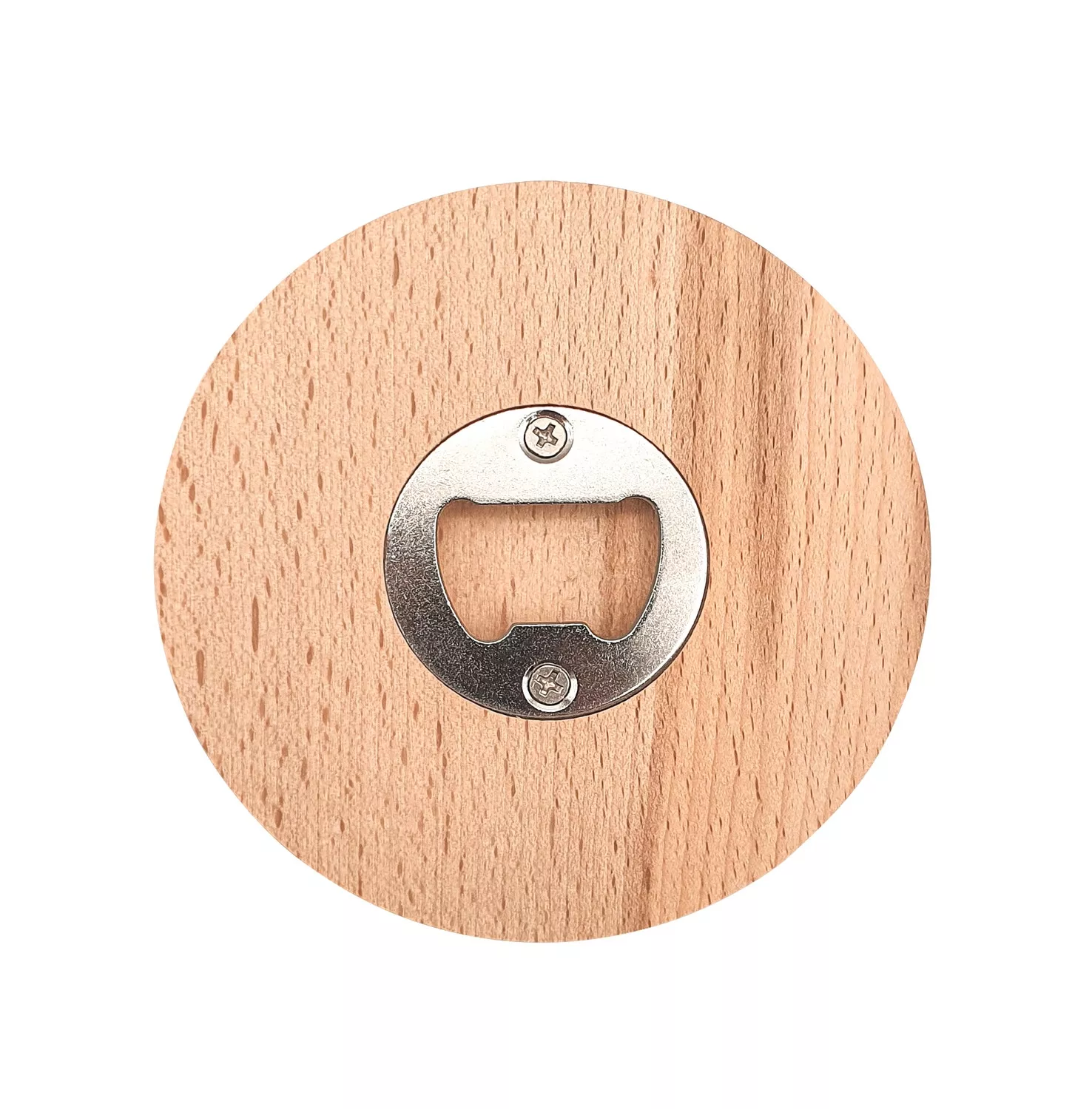 Décapsuleur rond en hêtre et métal