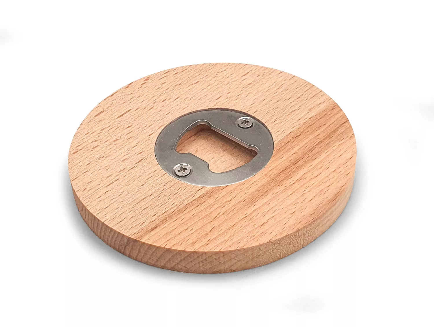 Décapsuleur rond en hêtre et métal