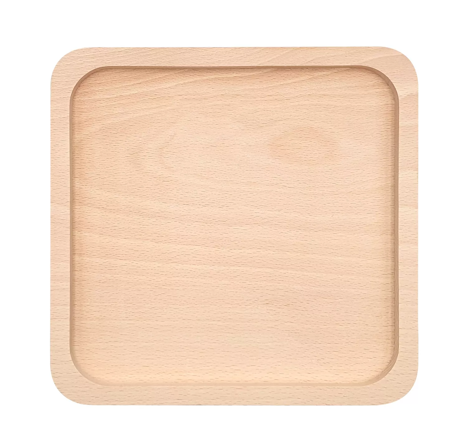 Plateau carré en hêtre brut