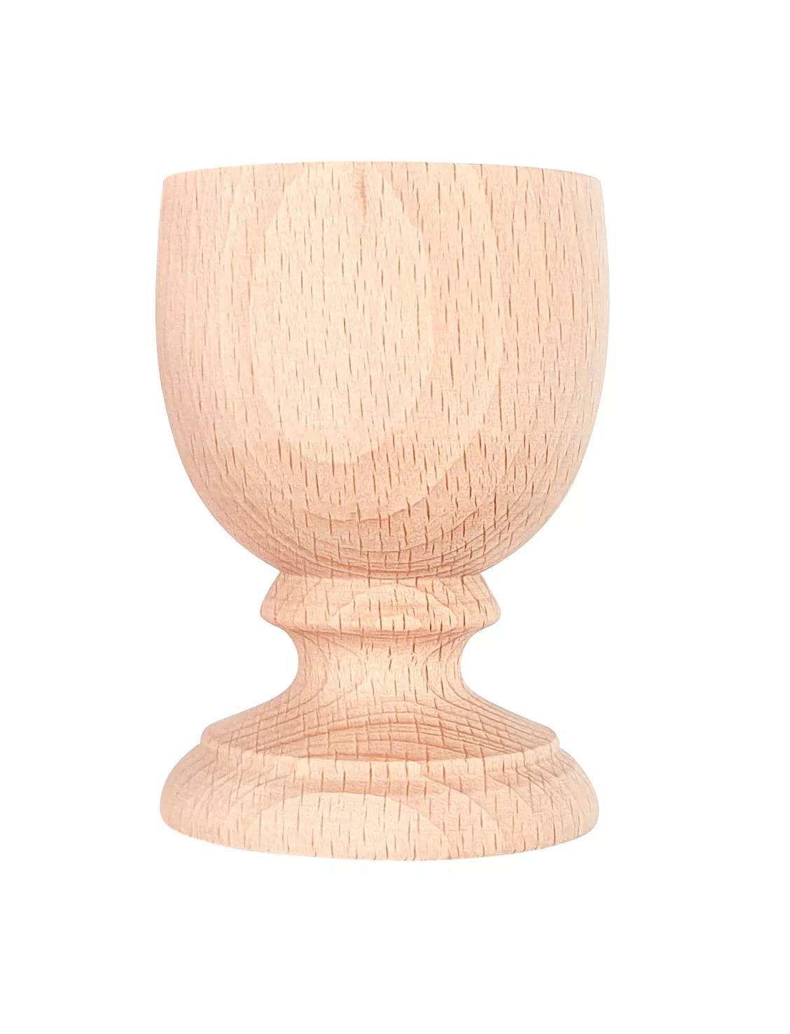 Coquetier en hêtre brut